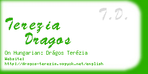 terezia dragos business card